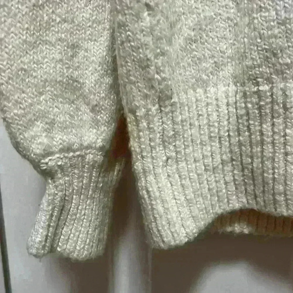 Anthropology Cream Off White Sweater Cotton Blend Women’s Sz XS Neutral - Picture 2 of 9